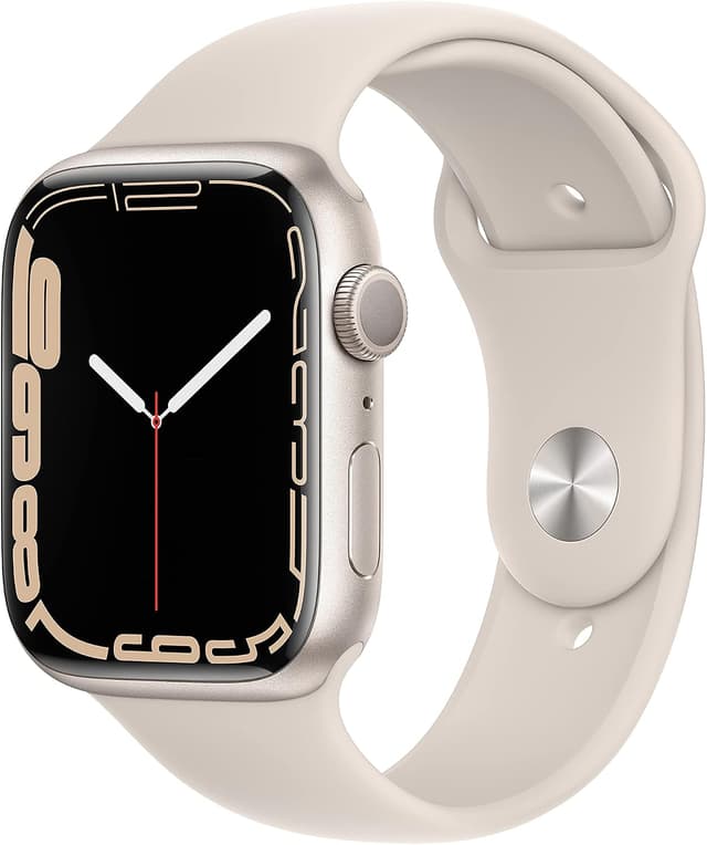 ساعت هوشمند Apple Series 7 مدل GPS، 45mm با بدنه آلومینیومی Starlight و بند ورزشی Starlight سایز Regular ساعت هوشمند Apple Series 7 مدل GPS، 45mm با بدنه آلومینیومی Starlight و بند ورزشی Starlight سایز Regular