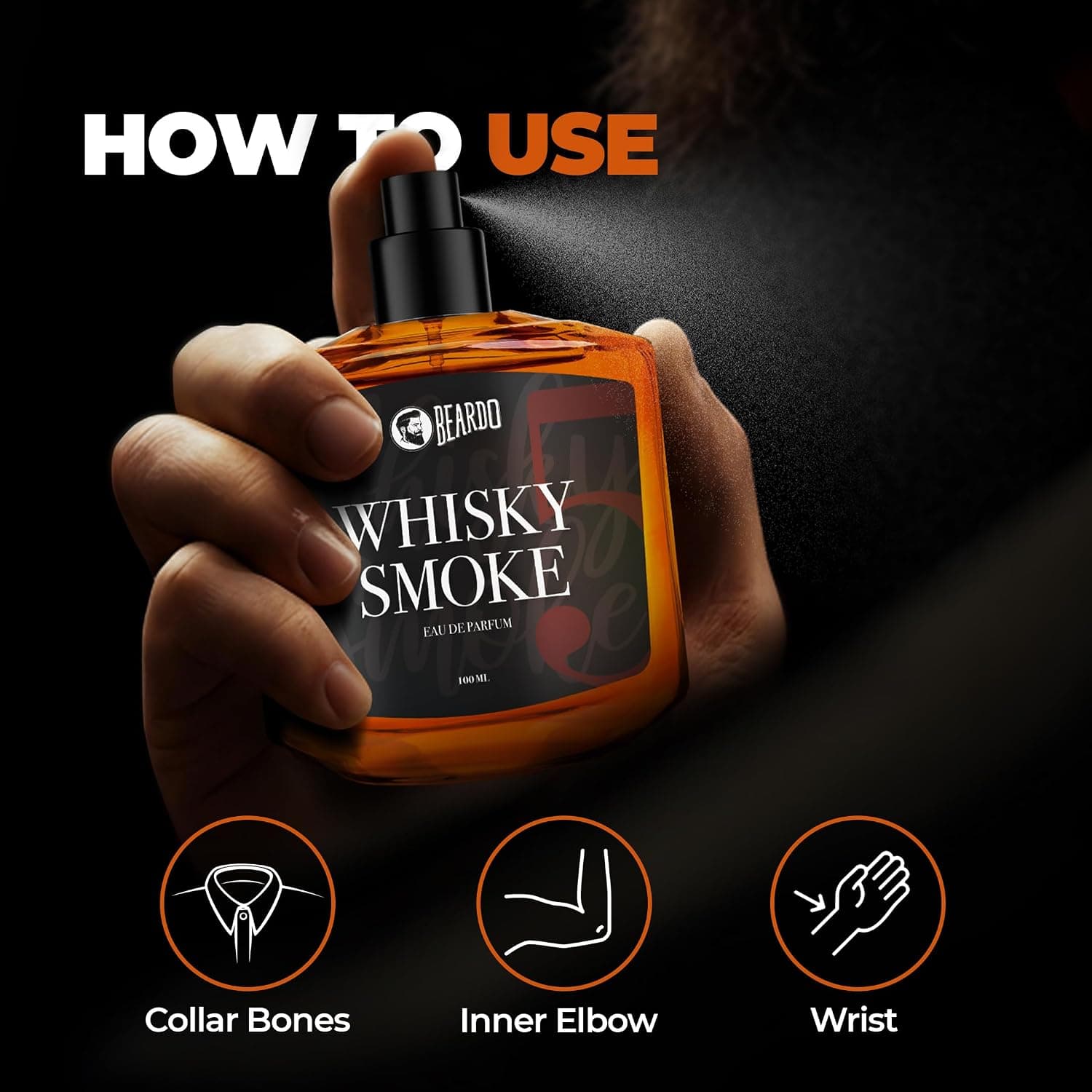 ادوپرفیوم مردانه Beardo مدل Whisky Smoke رایحه ادویهای، چوبی، چرمی، صندل-عود 100ml ادوپرفیوم مردانه Beardo مدل Whisky Smoke رایحه ادویهای، چوبی، چرمی، صندل-عود 100ml