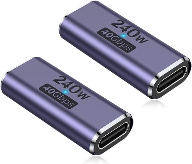 کوپلر USB-C بسته 2 عددی AuviPal پشتیبانی از شارژ 240W کوپلر USB-C بسته 2 عددی AuviPal پشتیبانی از شارژ 240W