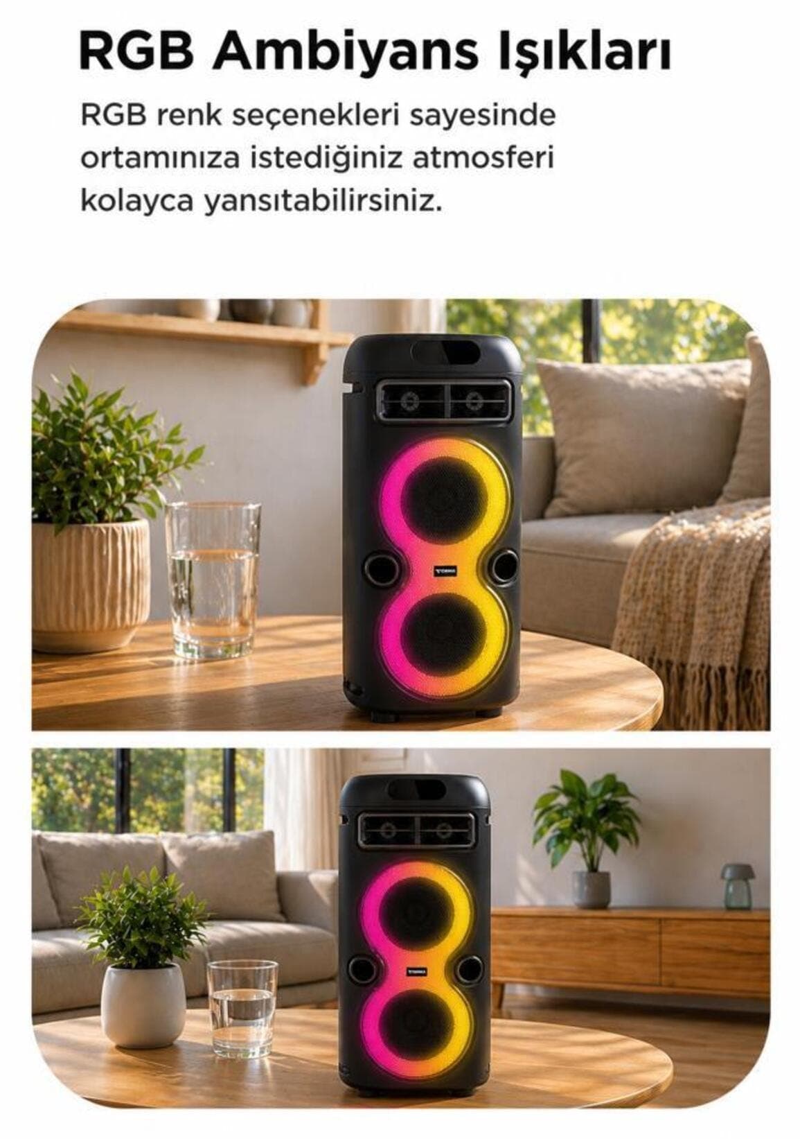 اسپیکر بلوتوث Torima قابل حمل با نور RGB و میکروفون مدل D41 مشکی اسپیکر بلوتوث Torima قابل حمل با نور RGB و میکروفون مدل D41 مشکی
