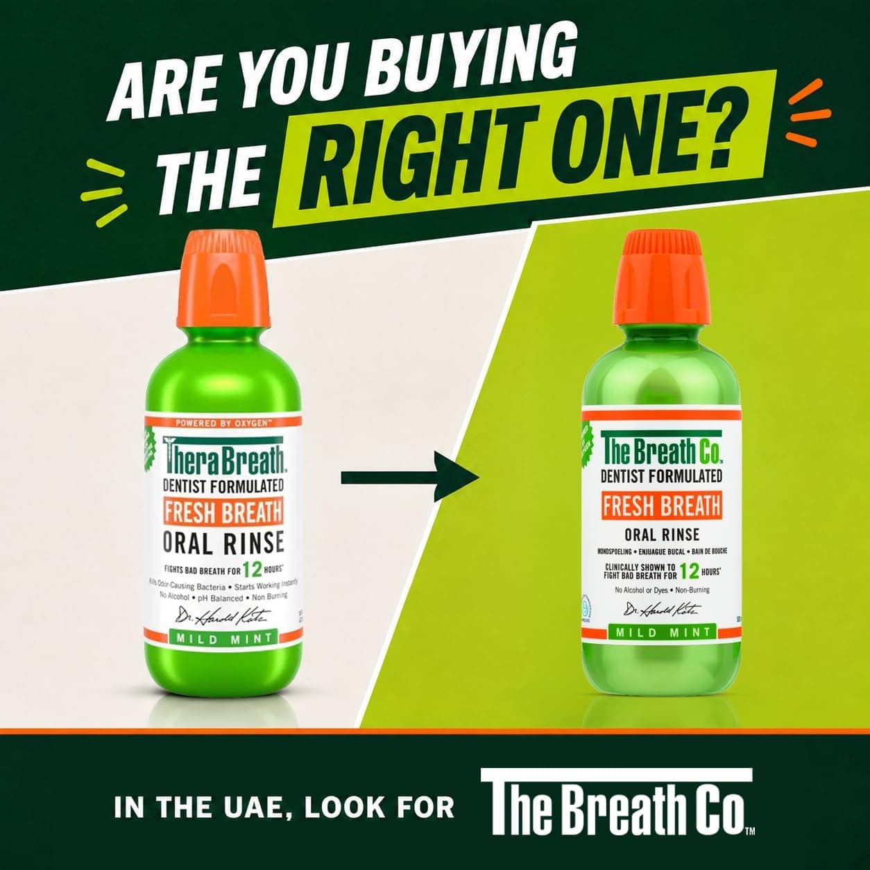 دهانشویه The Breath Co. با طعم نعناع ملایم بدون الکل 500ml دهانشویه The Breath Co. با طعم نعناع ملایم بدون الکل 500ml