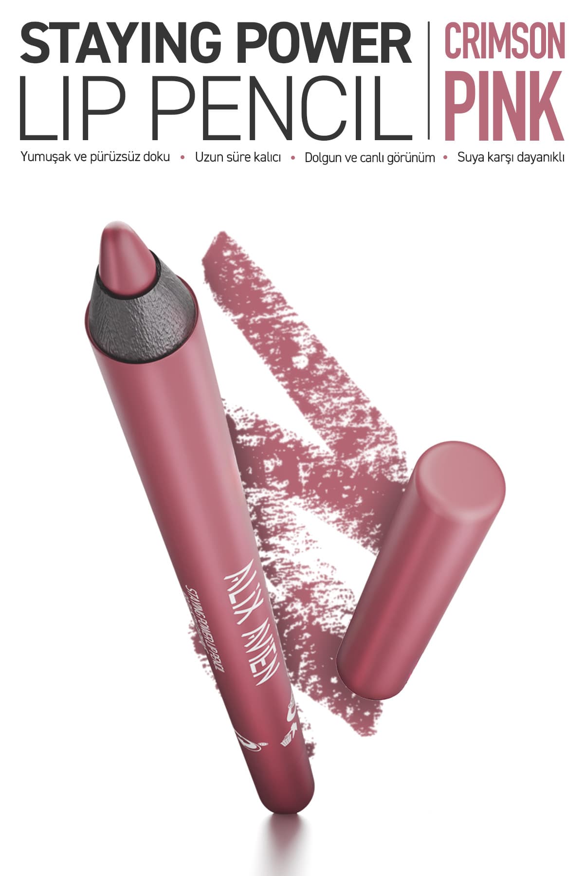 مداد لب Alix Avien ضدآب، بادوام و نرم مدل Staying Power Lip Pencil 67 Crimson Pink مداد لب Alix Avien ضدآب، بادوام و نرم مدل Staying Power Lip Pencil 67 Crimson Pink