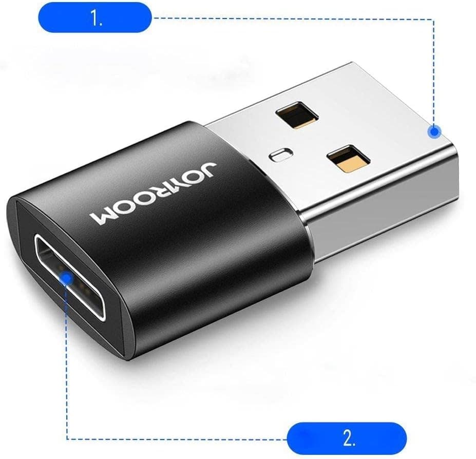 مبدل JOYROOM USB به Type-C مشکی مدل S-H152 مبدل JOYROOM USB به Type-C مشکی مدل S-H152
