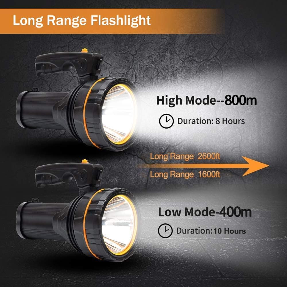 چراغ قوه دستی MAYTHANK قابل شارژ با 4 باتری 10000mah ضدآب چراغ قوه دستی MAYTHANK قابل شارژ با 4 باتری 10000mah ضدآب