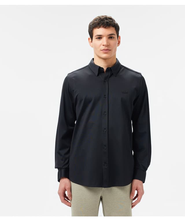 پیراهن مردانه Lacoste مشکی فیت اسلیم پیراهن مردانه Lacoste مشکی فیت اسلیم