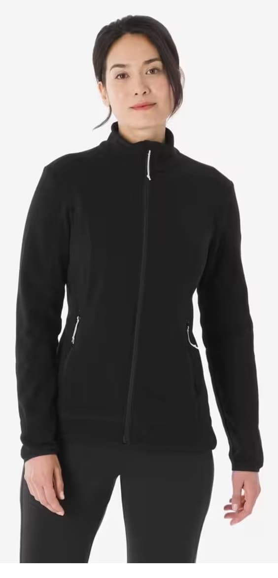 ژاکت پولار زنانه Decathlon مدل MH100 مشکی ژاکت پولار زنانه Decathlon مدل MH100 مشکی