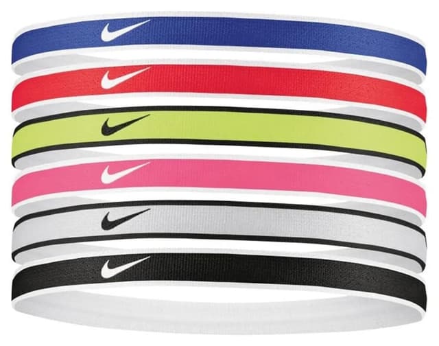 هدبند ورزشی موی یونیسکس Nike با طرح Swoosh بسته 6 عددی مدل N.100.2021.655.os هدبند ورزشی موی یونیسکس Nike با طرح Swoosh بسته 6 عددی مدل N.100.2021.655.os