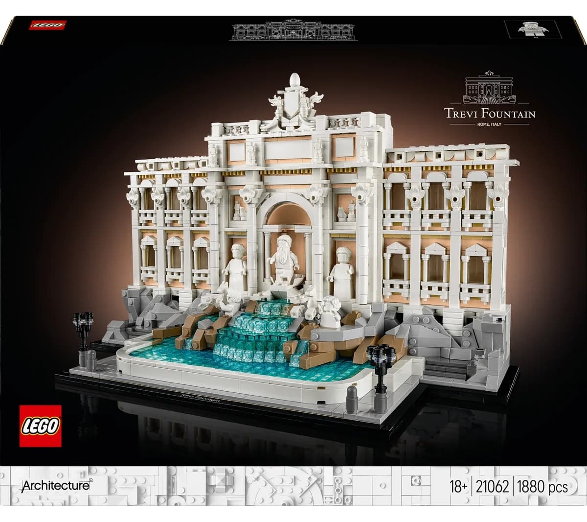 لگو Architecture فواره تروی مدل 21062 با 1880 قطعه لگو Architecture فواره تروی مدل 21062 با 1880 قطعه