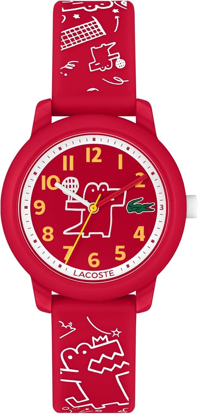 ساعت مچی بچگانه Lacoste صفحه قرمز TR90 مدل Lacoste.12.12 2030059 ساعت مچی بچگانه Lacoste صفحه قرمز TR90 مدل Lacoste.12.12 2030059