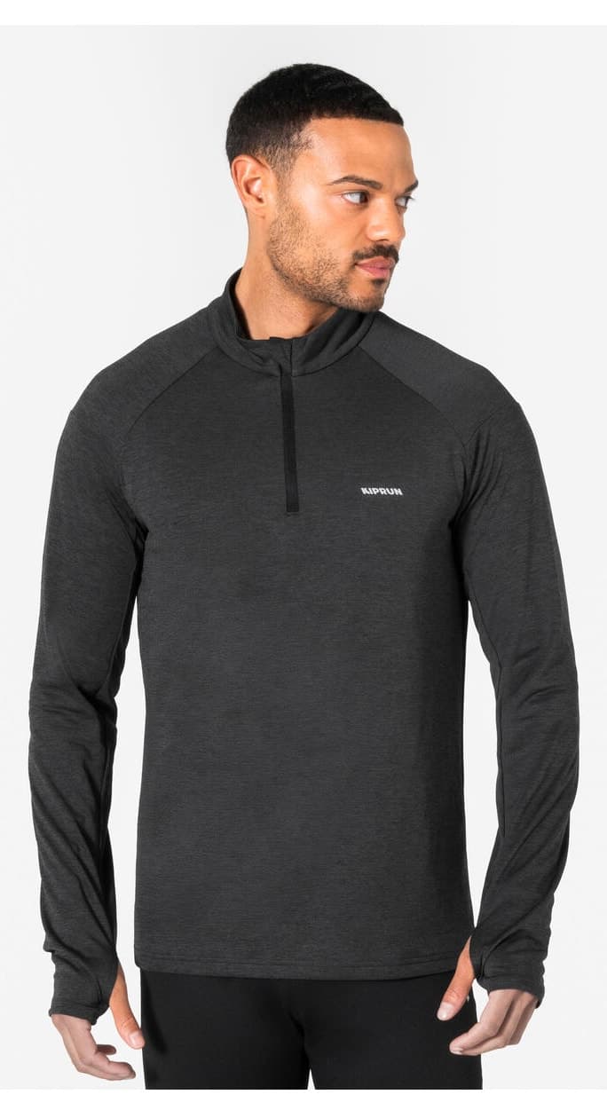 تیشرت دویدن مردانه Decathlon آستین بلند مشکی مدل Kiprun Run 100 تیشرت دویدن مردانه Decathlon آستین بلند مشکی مدل Kiprun Run 100