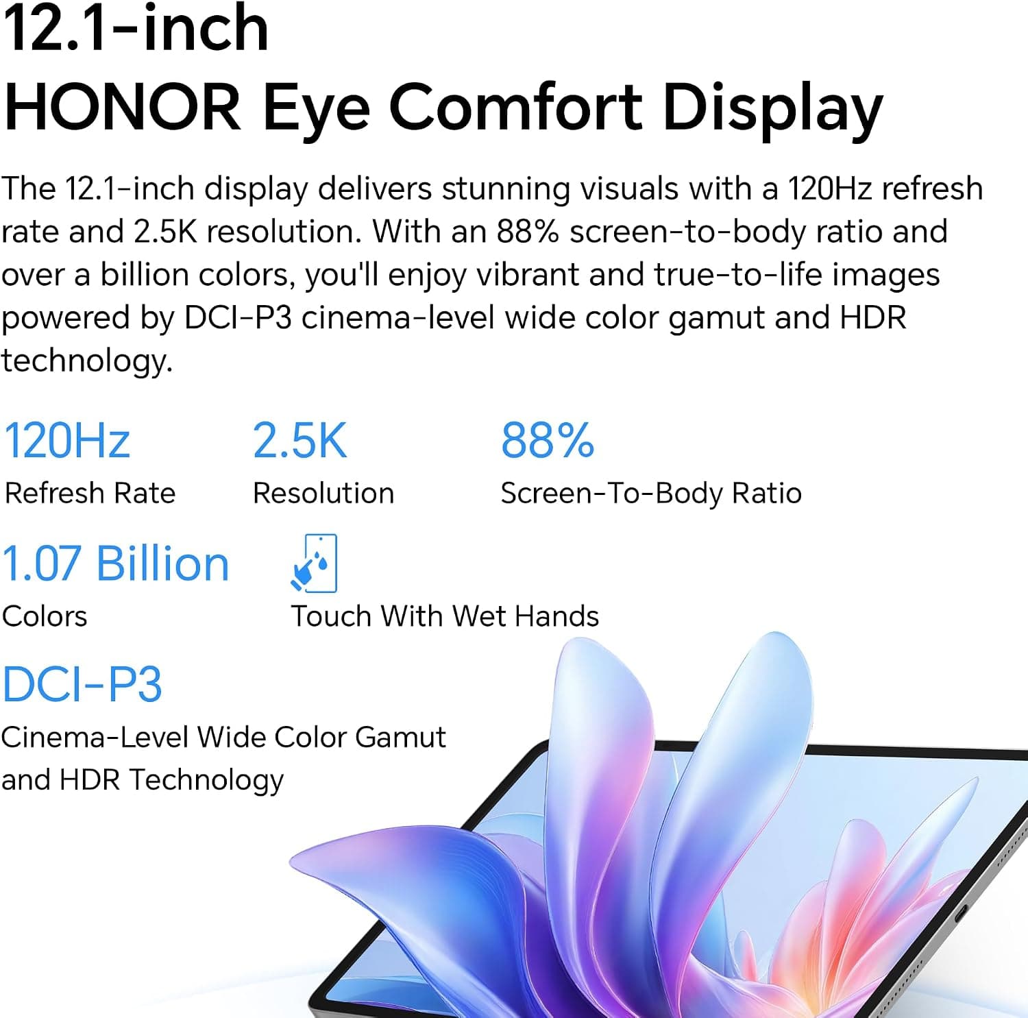 تبلت HONOR Pad 10 Wi-Fi با نمایشگر 12.1 اینچی، 8GB RAM، 256GB ROM و قاب کیبورد خاکستری دارای تأییدیه UAE تبلت HONOR Pad 10 Wi-Fi با نمایشگر 12.1 اینچی، 8GB RAM، 256GB ROM و قاب کیبورد خاکستری دارای تأییدیه UAE