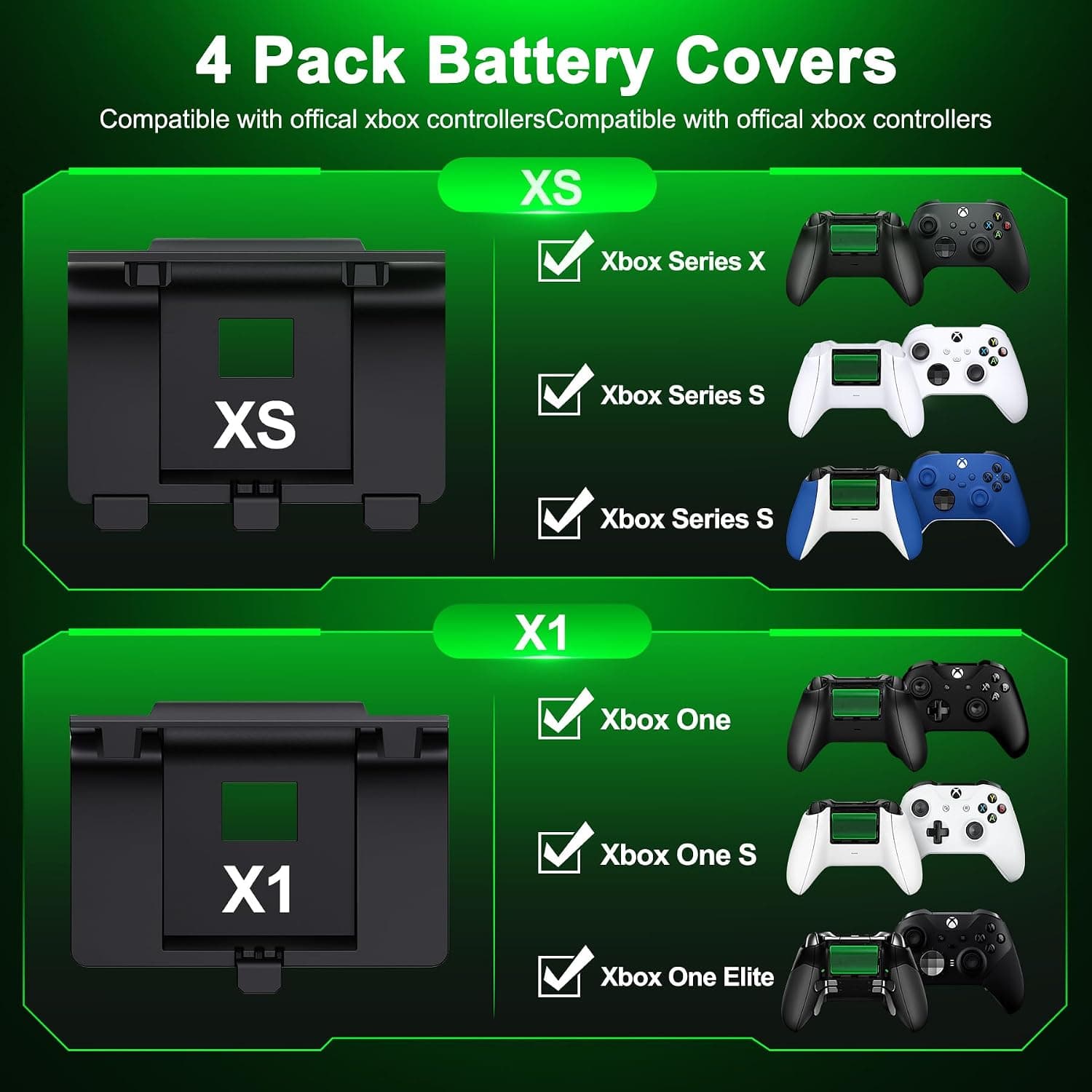 بسته باتری قابل شارژ کنترلر Xbox One/Xbox Series X|S برند HEYLICOOL با نشانگر LED، 2×4800mWh بسته باتری قابل شارژ کنترلر Xbox One/Xbox Series X|S برند HEYLICOOL با نشانگر LED، 2×4800mWh