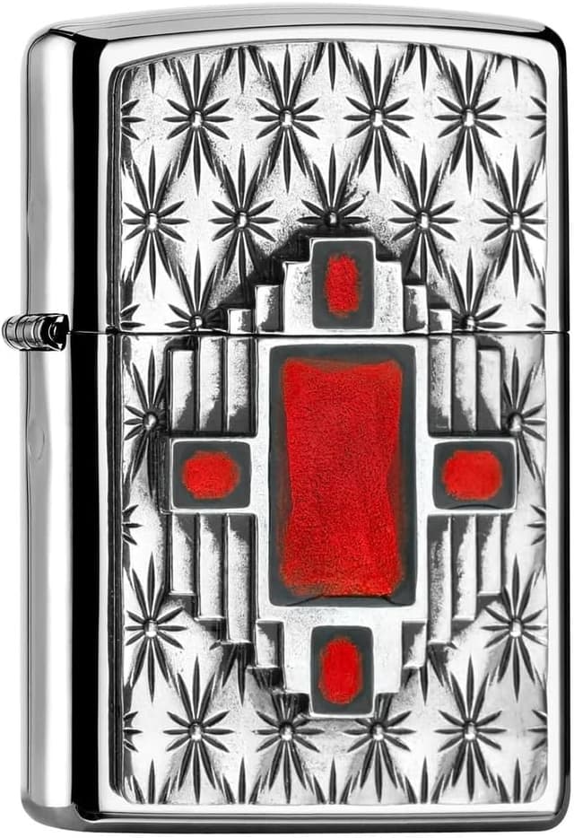 فندک ضدباد Zippo با طرح Red Diamond و روکش کروم پولیش فندک ضدباد Zippo با طرح Red Diamond و روکش کروم پولیش