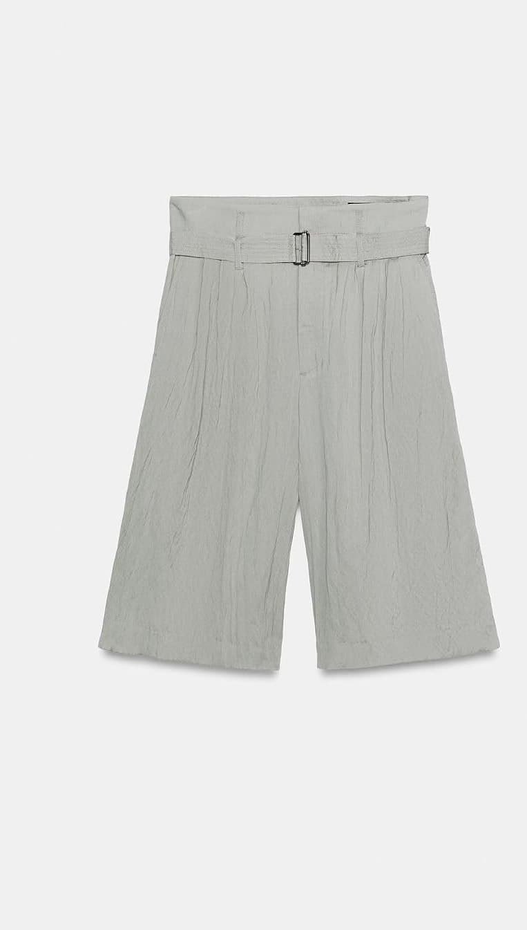 شورت برمودا زنانه Zara ZW COLLECTION با کمربند شورت برمودا زنانه Zara ZW COLLECTION با کمربند