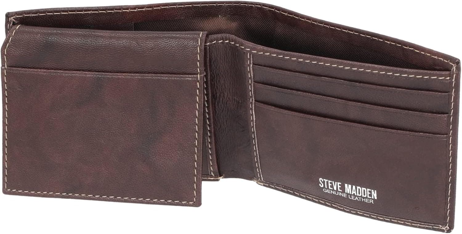 کیف پول مردانه Steve Madden قهوهای Antique Passcase مدل N80001/01RF 60 cm کیف پول مردانه Steve Madden قهوهای Antique Passcase مدل N80001/01RF 60 cm