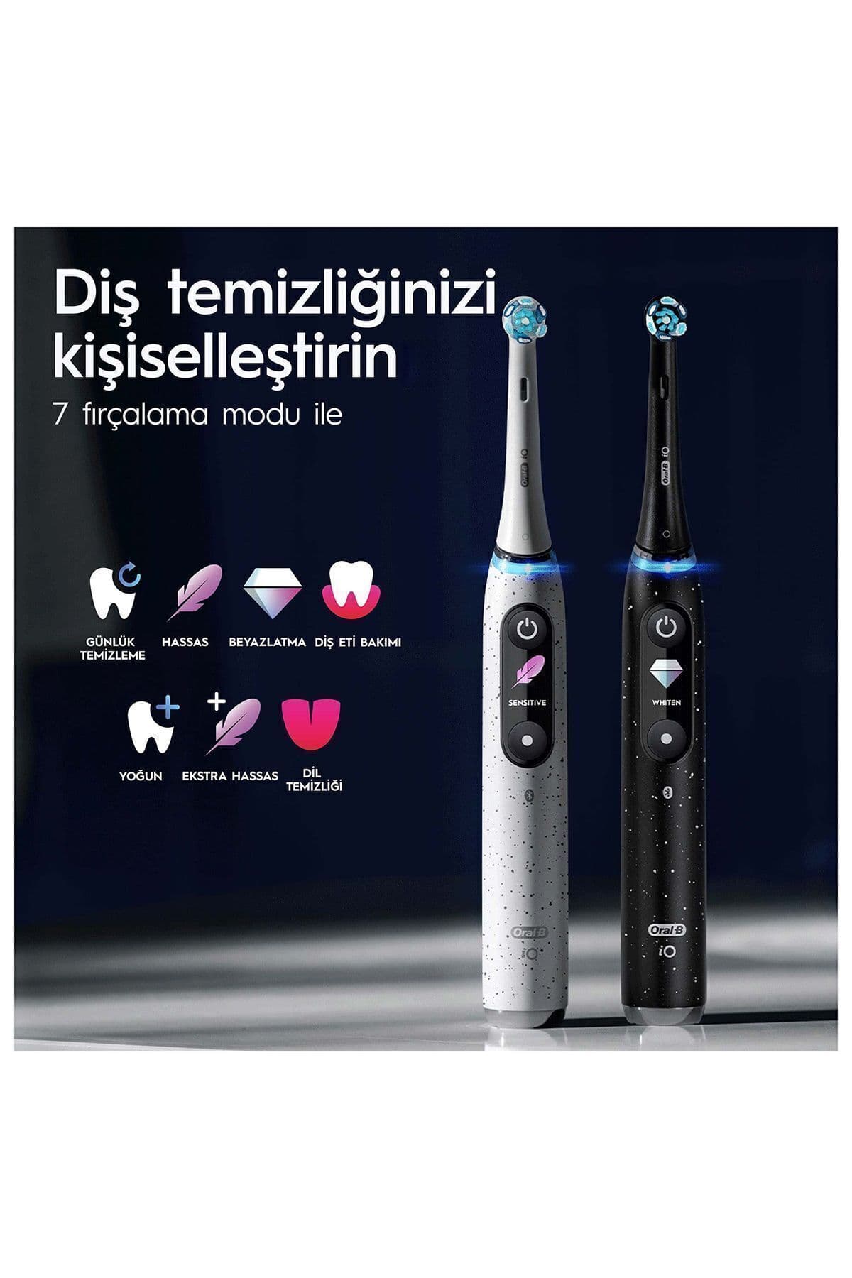 مسواک شارژی Oral-B سفید غبار ستارهای مدل iO 10 مسواک شارژی Oral-B سفید غبار ستارهای مدل iO 10