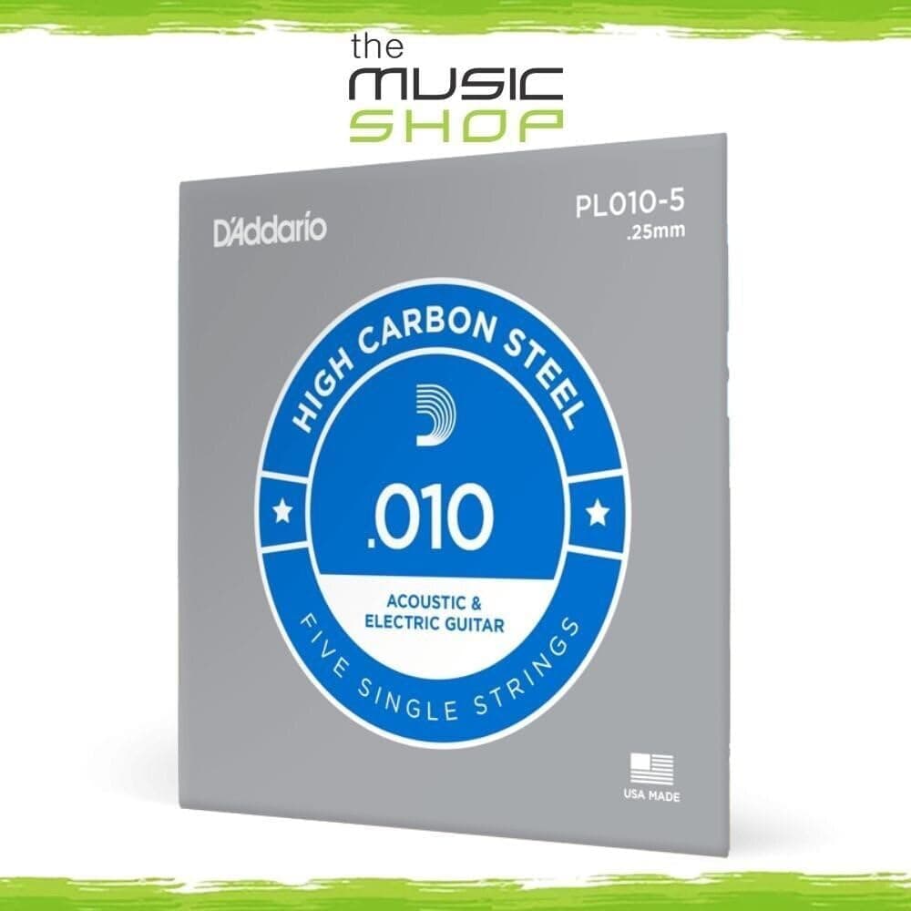 سیم تکی گیتار D'Addario الکتریک و آکوستیک نوت E (Mi) فولاد High Carbon Steel مدل PL010 سیم تکی گیتار D'Addario الکتریک و آکوستیک نوت E (Mi) فولاد High Carbon Steel مدل PL010