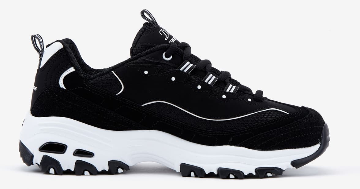 کفش اسنیکرز زنانه Skechers مشکی D'lites MARCH FORWARD مدل 13148 BKW کفش اسنیکرز زنانه Skechers مشکی D'lites MARCH FORWARD مدل 13148 BKW