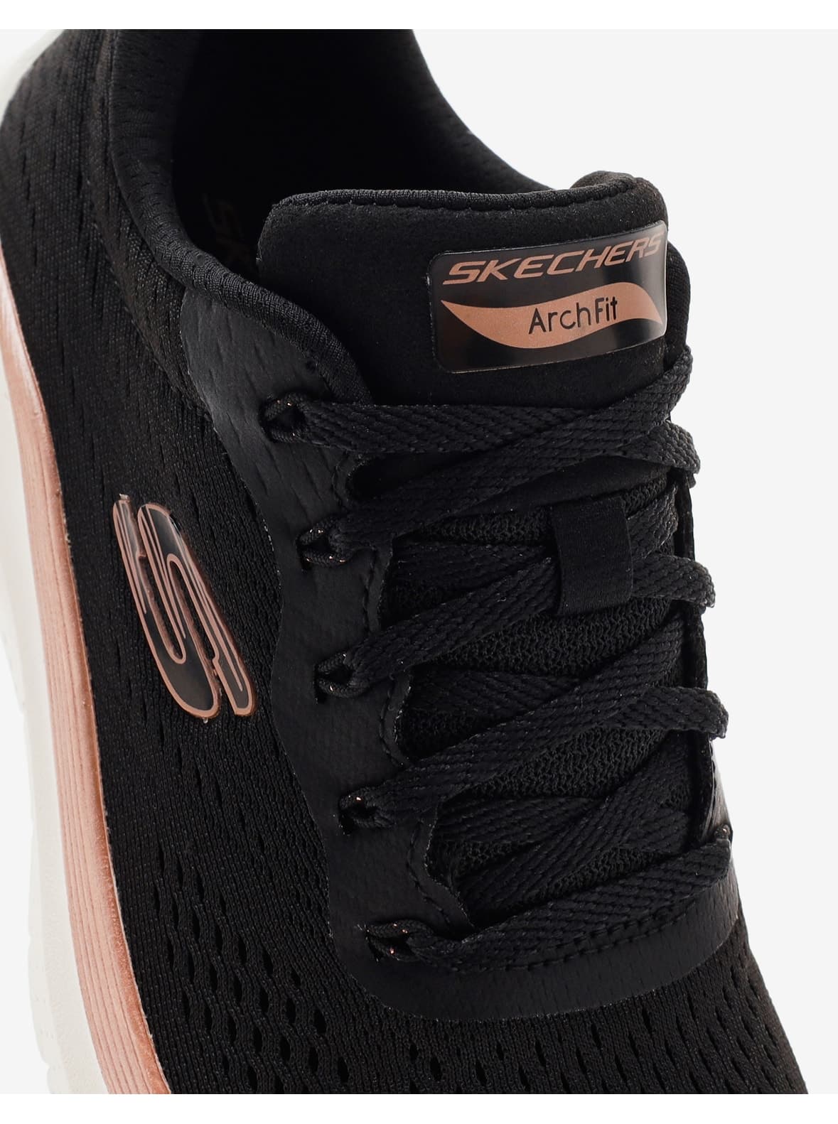کفش ورزشی زنانه Skechers ARCH FIT 2.0 GLOW THE DISTANCE مشکی صورتی طلایی مدل 150067 BKRG کفش ورزشی زنانه Skechers ARCH FIT 2.0 GLOW THE DISTANCE مشکی صورتی طلایی مدل 150067 BKRG
