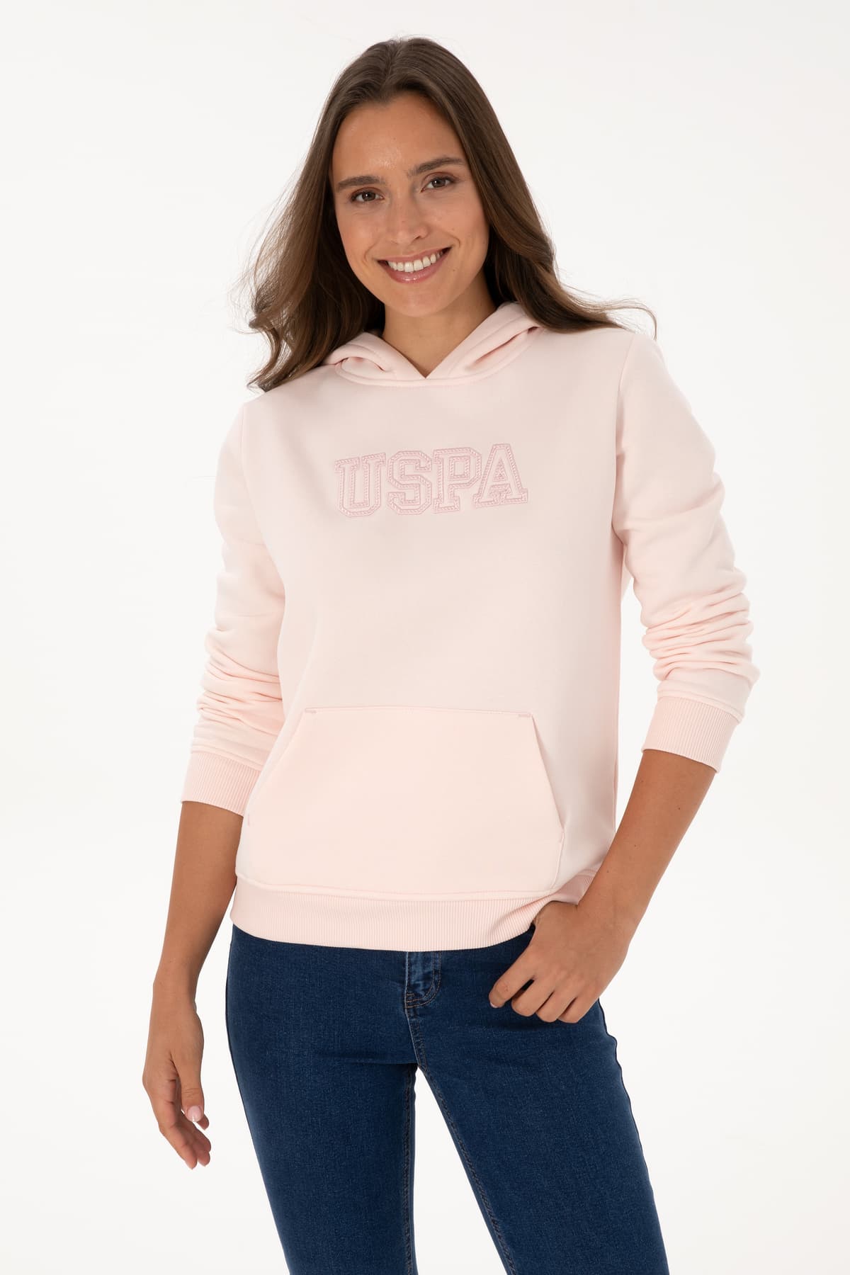 سوئیشرت زنانه U.S. Polo Assn. صورتی روشن شاردون با کلاه مدل 50313566-VR078 سوئیشرت زنانه U.S. Polo Assn. صورتی روشن شاردون با کلاه مدل 50313566-VR078