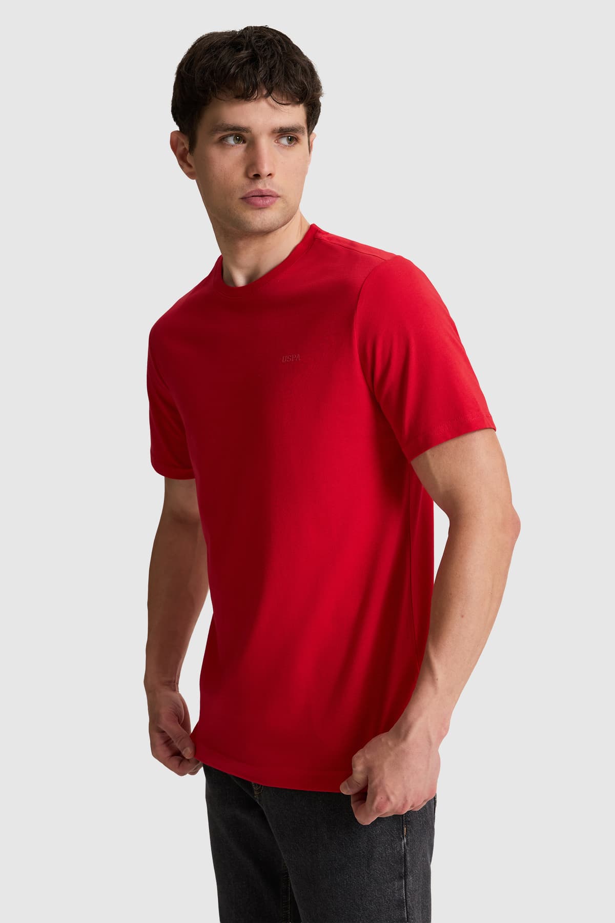 تیشرت مردانه U.S. Polo Assn. قرمز فیت معمولی یقه گرد بیسیک مدل 50327022-VR171 تیشرت مردانه U.S. Polo Assn. قرمز فیت معمولی یقه گرد بیسیک مدل 50327022-VR171