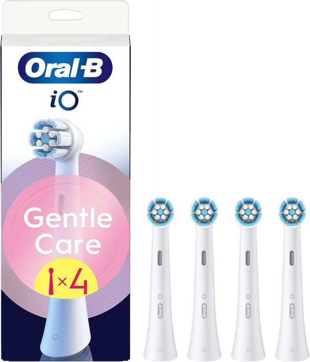 سری برس یدکی گرد مخصوص مسواک برقی Oral-B iO برای لثههای حساس با الیاف زاویهدار Gentle Care، 4 عدد سری برس یدکی گرد مخصوص مسواک برقی Oral-B iO برای لثههای حساس با الیاف زاویهدار Gentle Care، 4 عدد
