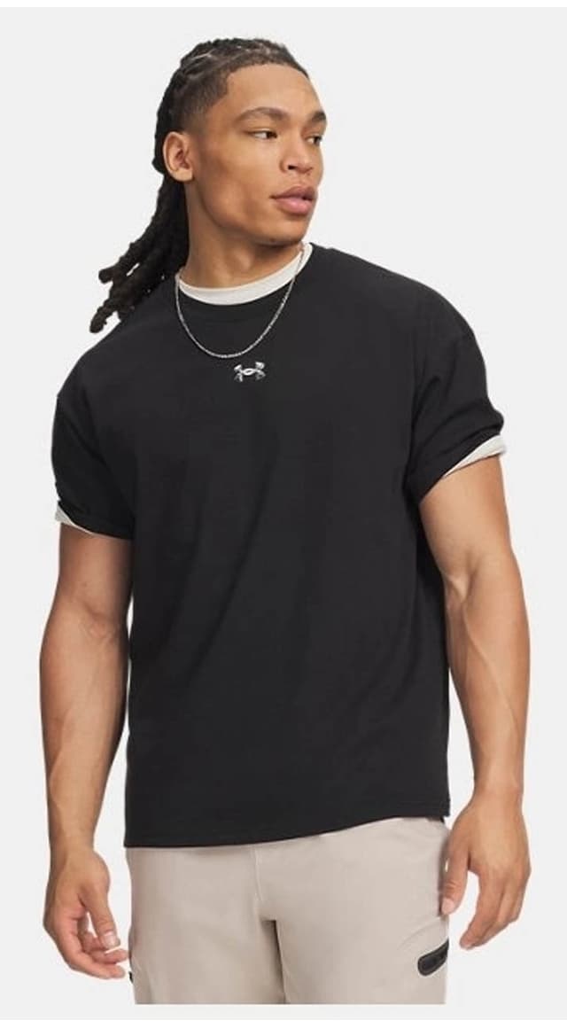 تیشرت مردانه Under Armour سیاه UA Heavyweight Metal Logo مدل 6013618-008 تیشرت مردانه Under Armour سیاه UA Heavyweight Metal Logo مدل 6013618-008