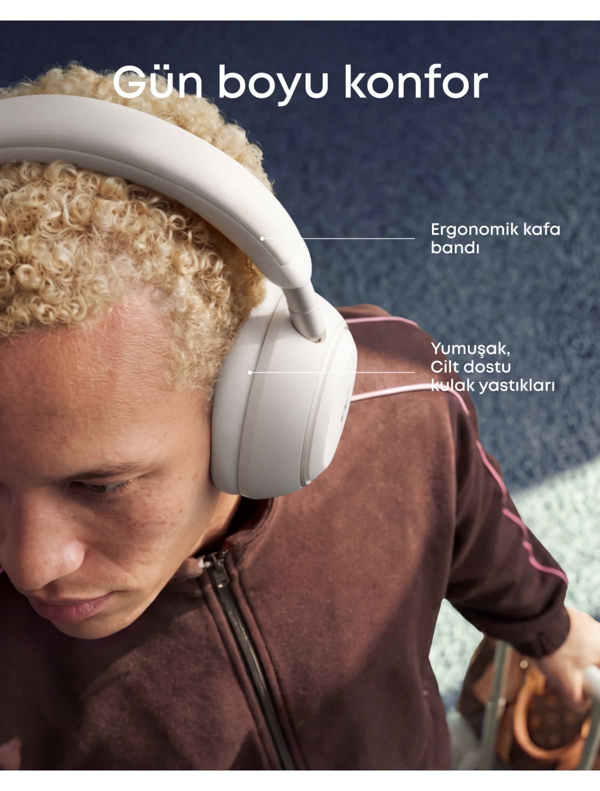 هدفون بلوتوثی Anker Soundcore Space 2 رویگوش حذف نویز فعال سفید مدل D1402 هدفون بلوتوثی Anker Soundcore Space 2 رویگوش حذف نویز فعال سفید مدل D1402