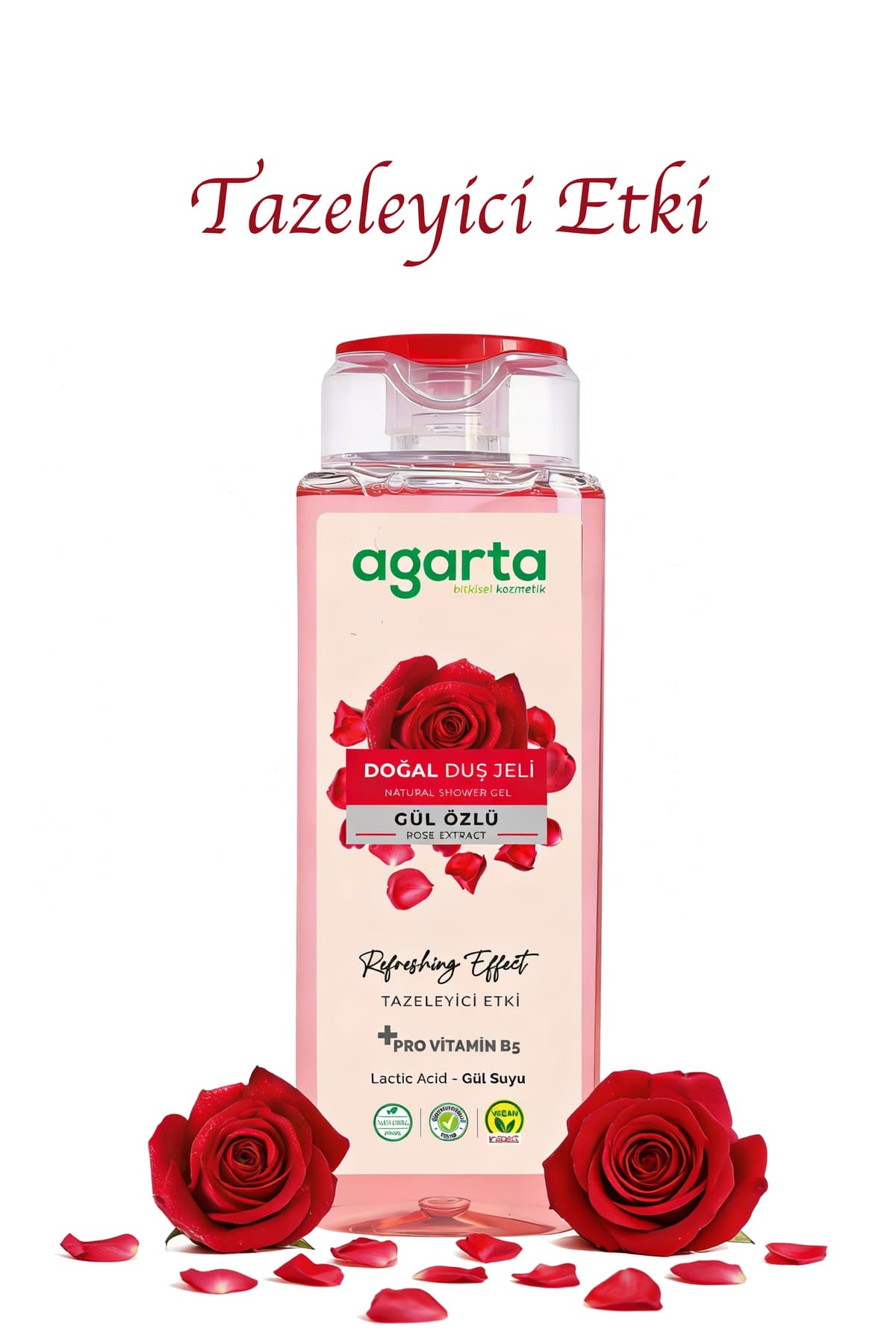 ژل دوش Agarta با AHA و گل رز 400 ml ژل دوش Agarta با AHA و گل رز 400 ml