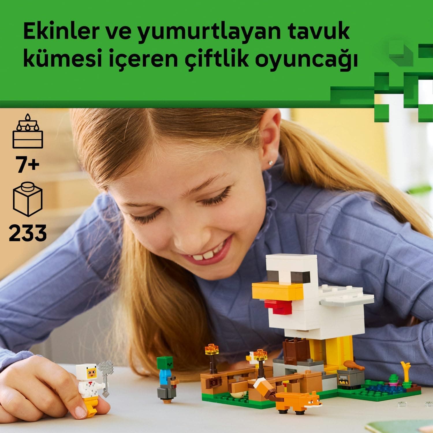 لگو Minecraft مزرعه مرغ مدل 21585 لگو Minecraft مزرعه مرغ مدل 21585