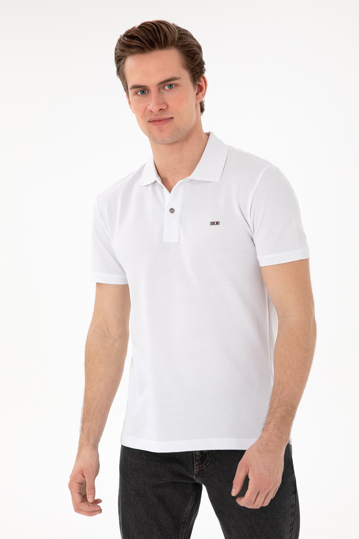 تیشرت مردانه U.S. Polo Assn. اسلیم فیت یقه پولو سفید مدل 50298042-VR013 تیشرت مردانه U.S. Polo Assn. اسلیم فیت یقه پولو سفید مدل 50298042-VR013