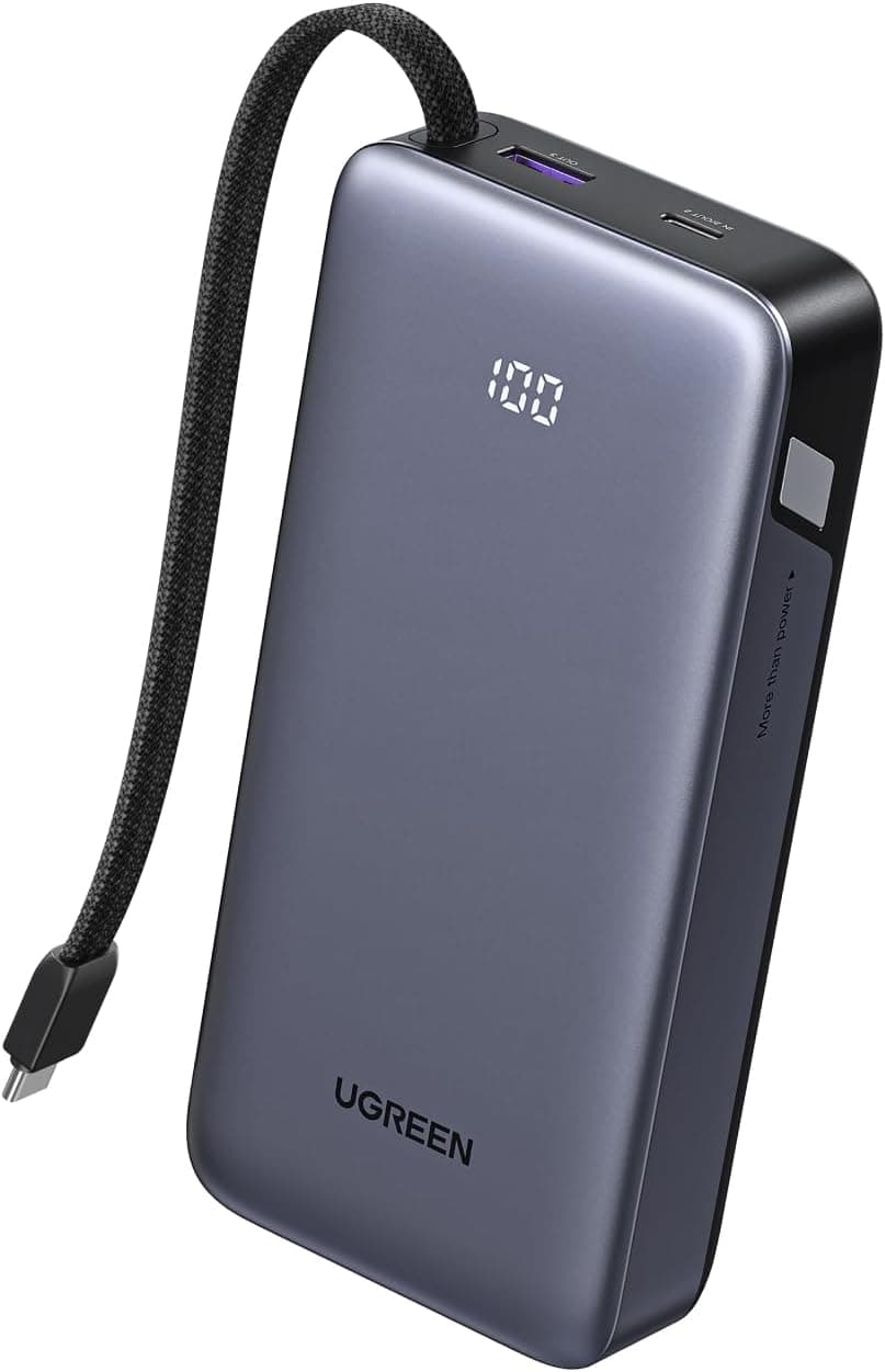 پاوربانک UGREEN 20000mAh با توان 67W و کابل داخلی مدل Nexode پاوربانک UGREEN 20000mAh با توان 67W و کابل داخلی مدل Nexode