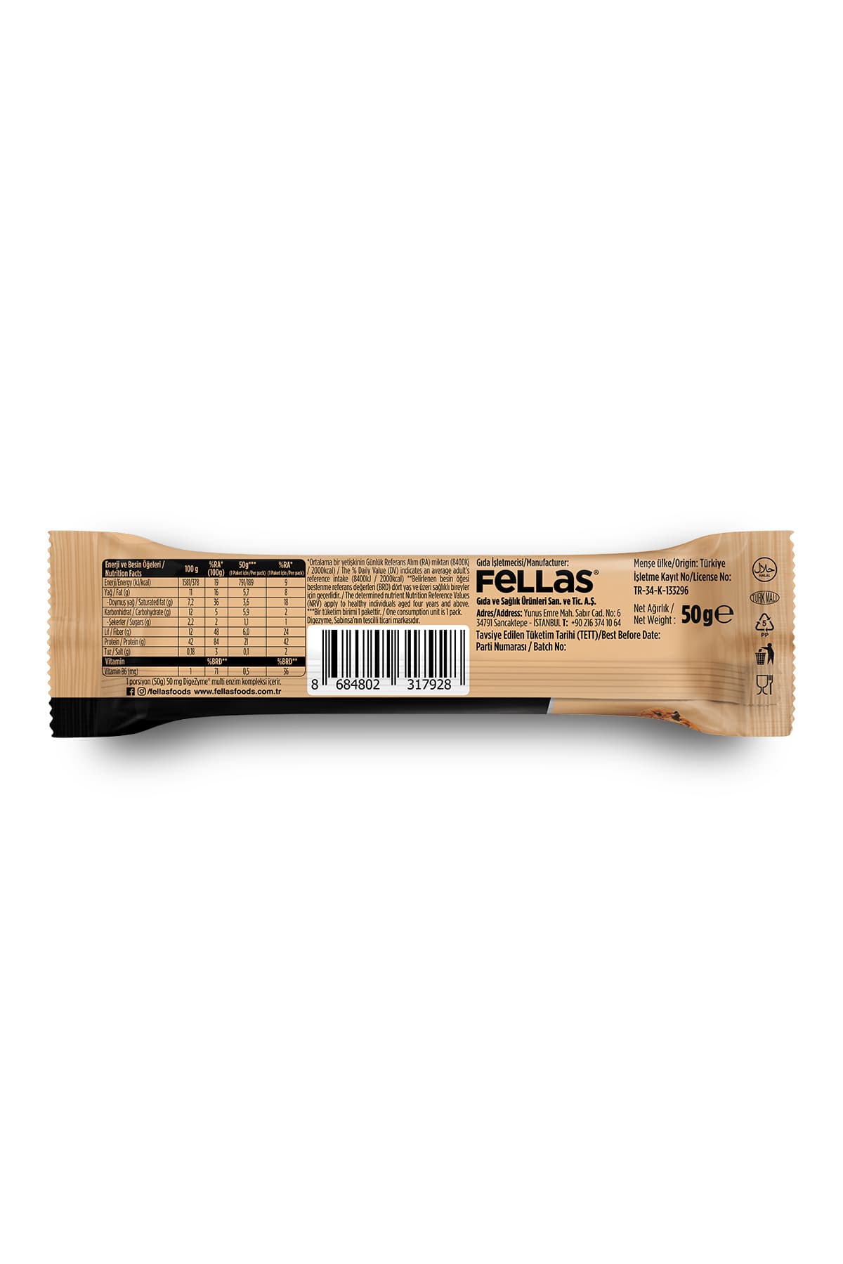 بار پروتئینی Fellas HighPro+ با روکش شکلاتی و طعم کلوچه 50g، 12 عدد بار پروتئینی Fellas HighPro+ با روکش شکلاتی و طعم کلوچه 50g، 12 عدد