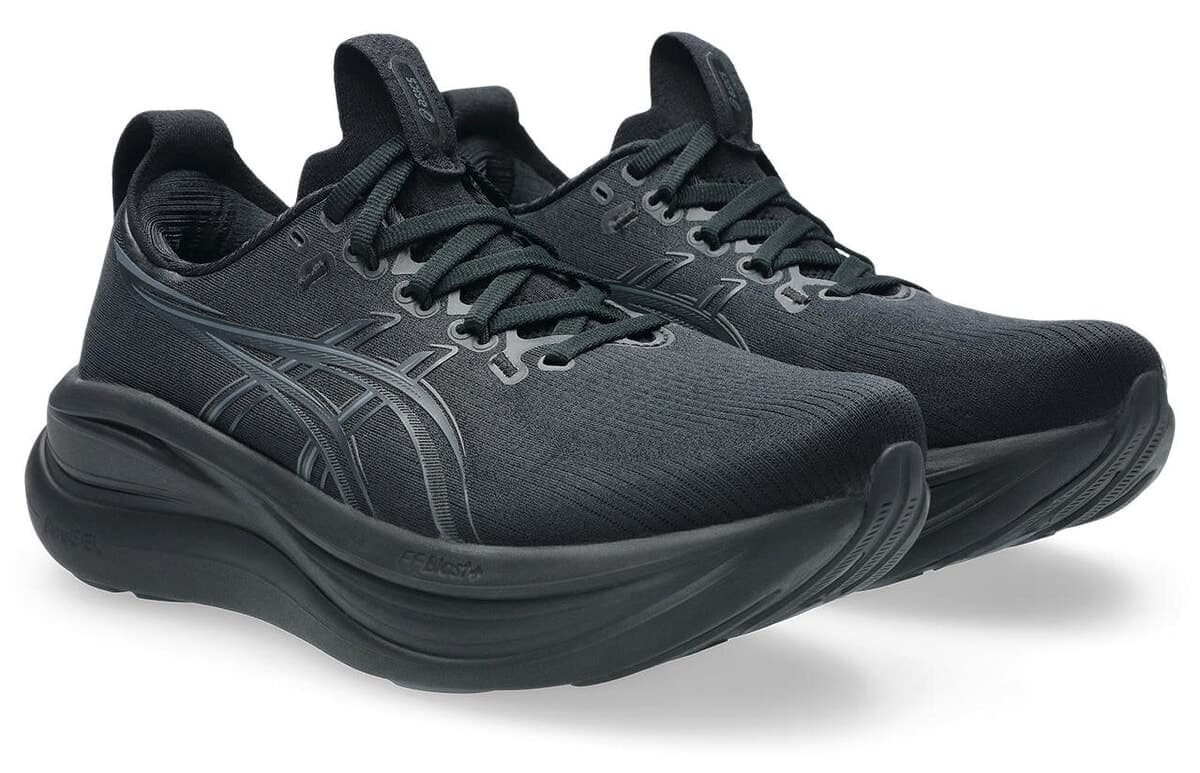 کفش دویدن زنانه Asics مشکی/خاکستری GEL-NIMBUS 28 مدل 1012B899-001 کفش دویدن زنانه Asics مشکی/خاکستری GEL-NIMBUS 28 مدل 1012B899-001