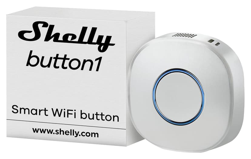 دستگاه WiFi Shelly Button 1 سفید با باتری لیتیومی قابل شارژ دستگاه WiFi Shelly Button 1 سفید با باتری لیتیومی قابل شارژ
