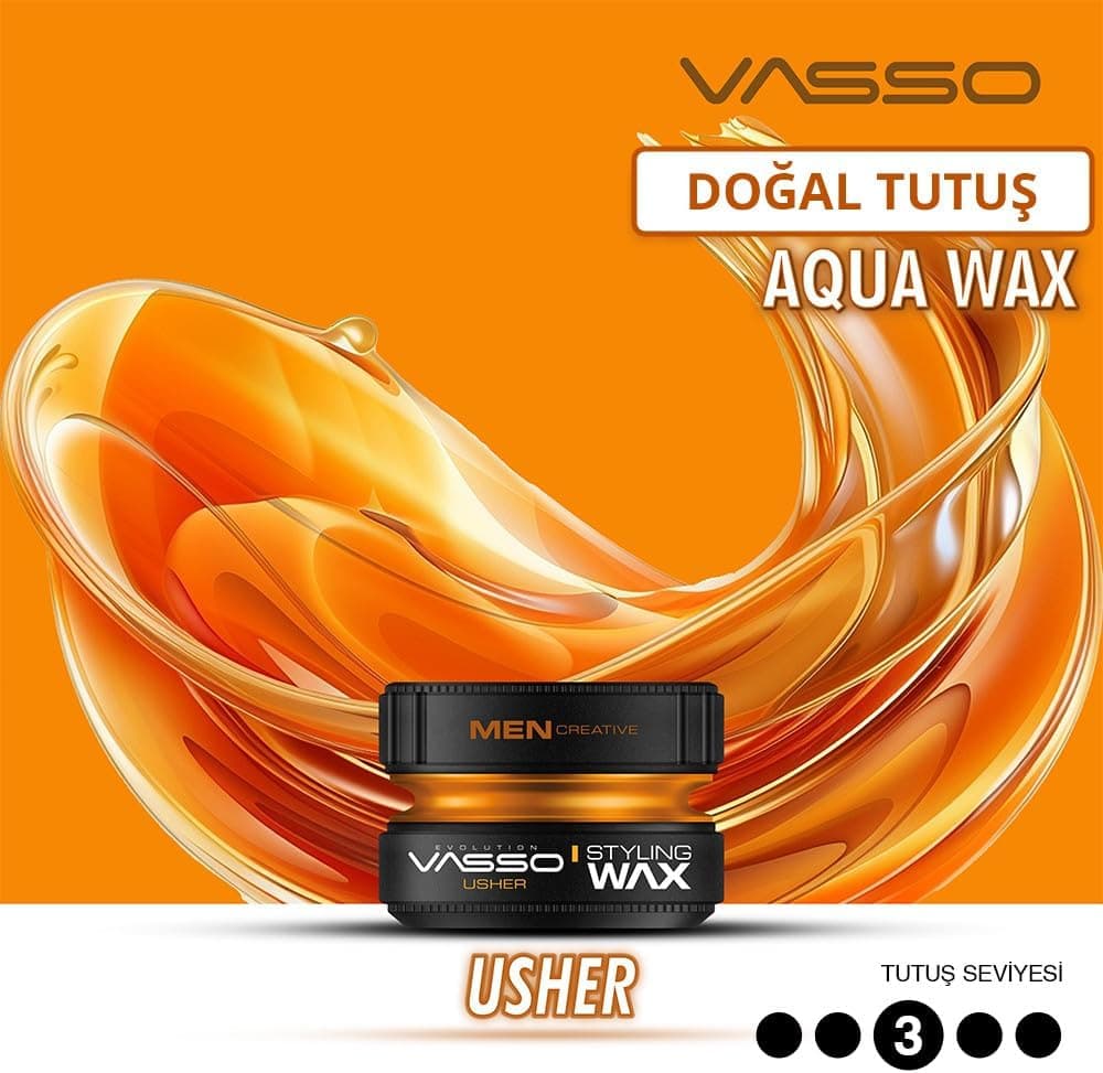 موم مو Vasso براقکننده مناسب همه انواع مو مدل AQUA Usher 150 ml موم مو Vasso براقکننده مناسب همه انواع مو مدل AQUA Usher 150 ml
