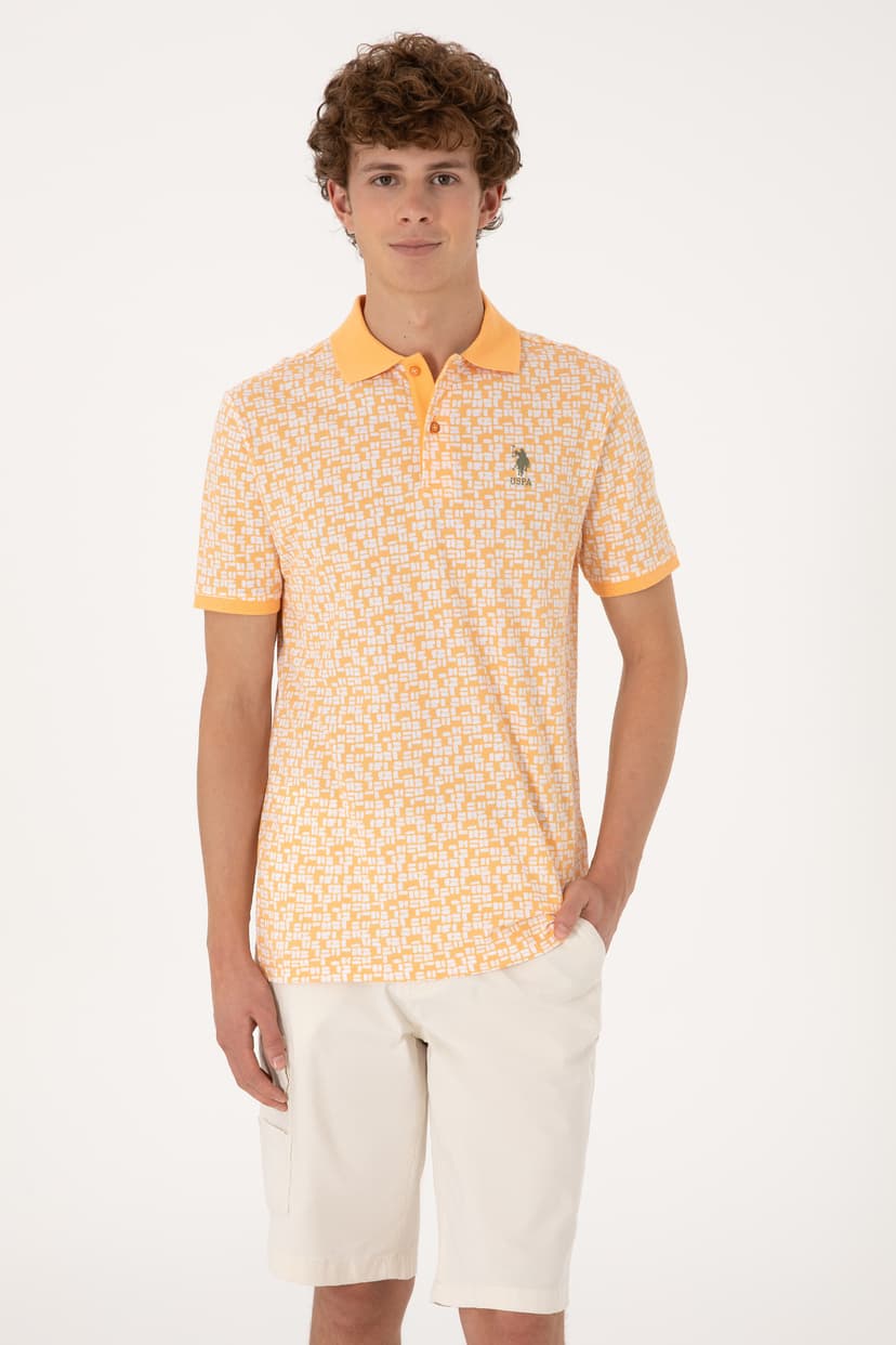 تیشرت مردانه U.S. Polo Assn. فیت معمولی یقه پولو نارنجی مدل 50306837-VR202 تیشرت مردانه U.S. Polo Assn. فیت معمولی یقه پولو نارنجی مدل 50306837-VR202