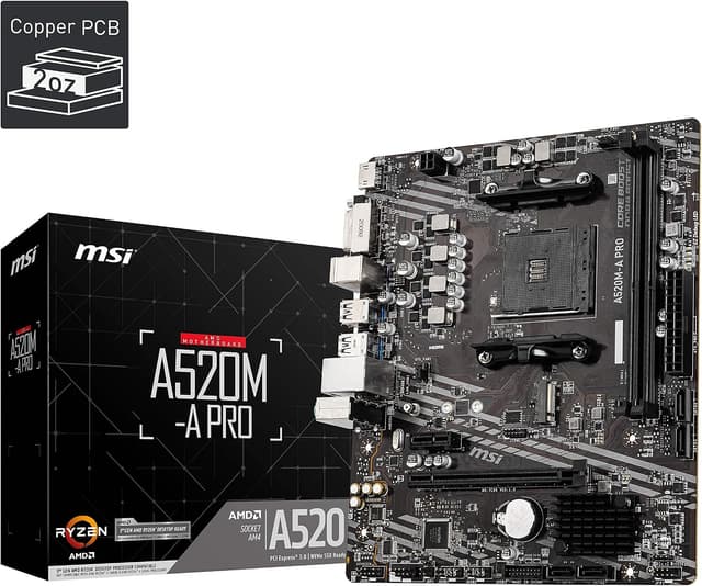 مادربرد MSI مدل A520M-A PRO AM4 با حافظه DDR4 و فرم فاکتور mATX مادربرد MSI مدل A520M-A PRO AM4 با حافظه DDR4 و فرم فاکتور mATX