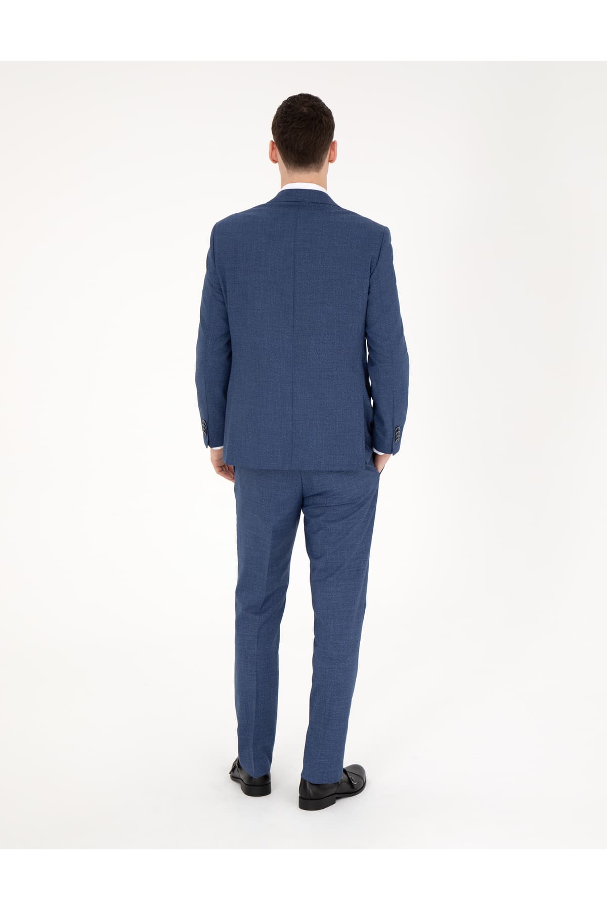 کت و شلوار مردانه Pierre Cardin آبی تیره فیت اسلیم ترکیب پشم مدل 50285902-VR032 کت و شلوار مردانه Pierre Cardin آبی تیره فیت اسلیم ترکیب پشم مدل 50285902-VR032