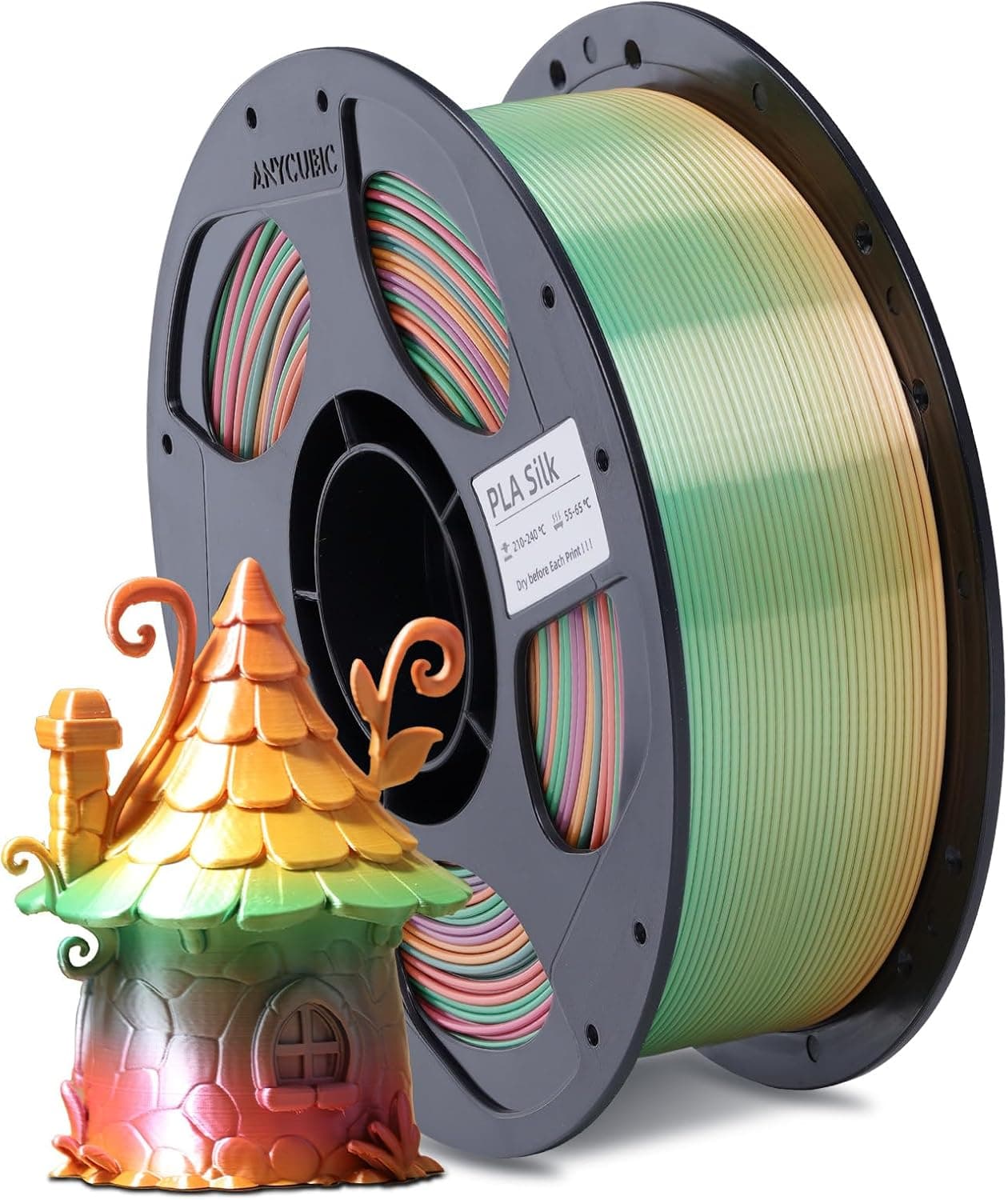 فیلامنت ANYCUBIC Silk PLA با بافت ابریشمی رنگ رنگینکمان 1 kg فیلامنت ANYCUBIC Silk PLA با بافت ابریشمی رنگ رنگینکمان 1 kg