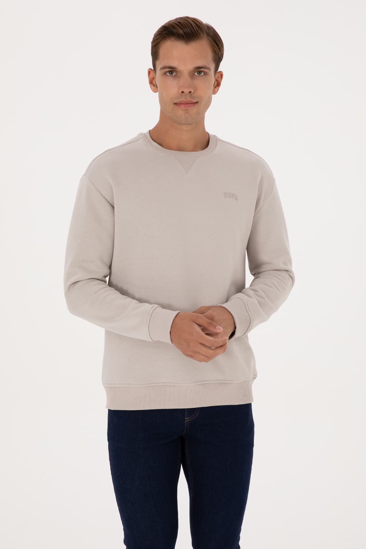 سوئیشرت مردانه U.S. Polo Assn. فیت راحت یقه گرد شاردوندار سنگی Basic مدل 50313757-VR049 سوئیشرت مردانه U.S. Polo Assn. فیت راحت یقه گرد شاردوندار سنگی Basic مدل 50313757-VR049