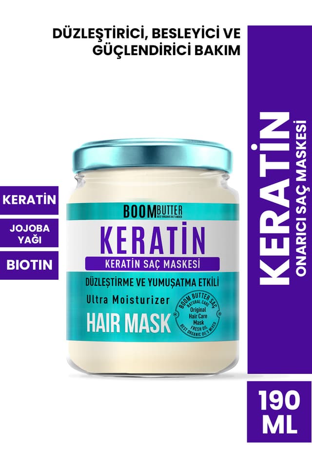 ماسک موی تقویتکننده و ترمیمکننده Keratin BOOM BUTTER 190 ml ماسک موی تقویتکننده و ترمیمکننده Keratin BOOM BUTTER 190 ml