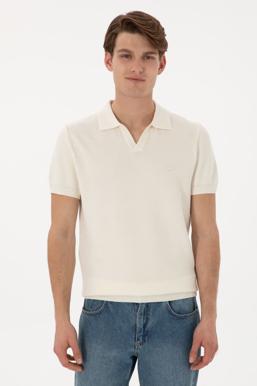 تیشرت مردانه U.S. Polo Assn. اسلیم فیت یقه پولو کرم مدل 50299409-VR071 تیشرت مردانه U.S. Polo Assn. اسلیم فیت یقه پولو کرم مدل 50299409-VR071
