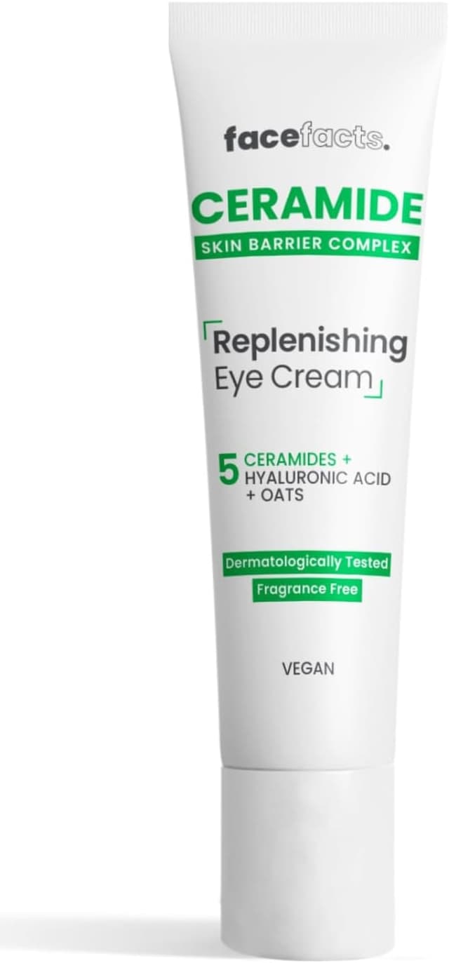 کرم دور چشم Face Facts حاوی 5 سرامید، اسید هیالورونیک، جو دوسر، گلیسیرین و ویتامین E حجم 15ml کرم دور چشم Face Facts حاوی 5 سرامید، اسید هیالورونیک، جو دوسر، گلیسیرین و ویتامین E حجم 15ml