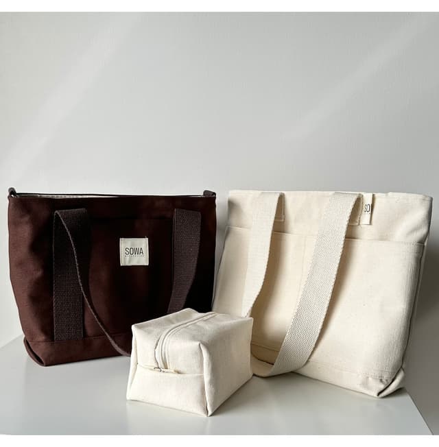 کیف آرایش زنانه Sowa Collection ست 3 تایی کانواس دستی دوشی کیف آرایش زنانه Sowa Collection ست 3 تایی کانواس دستی دوشی