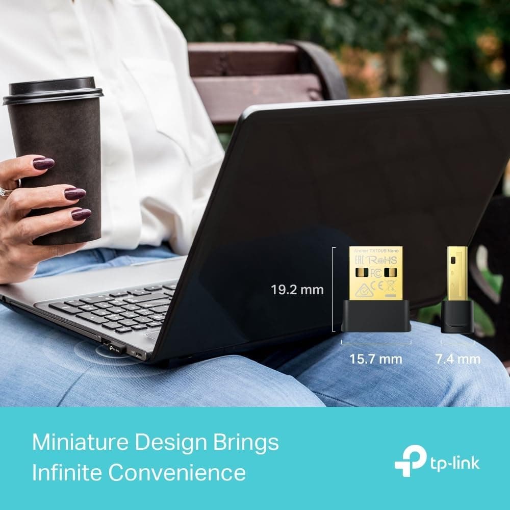آداپتور وایفای USB TP-Link با WiFi 6 و Bluetooth 5.3 مدل Archer TX10UB Nano AX900Mbps آداپتور وایفای USB TP-Link با WiFi 6 و Bluetooth 5.3 مدل Archer TX10UB Nano AX900Mbps