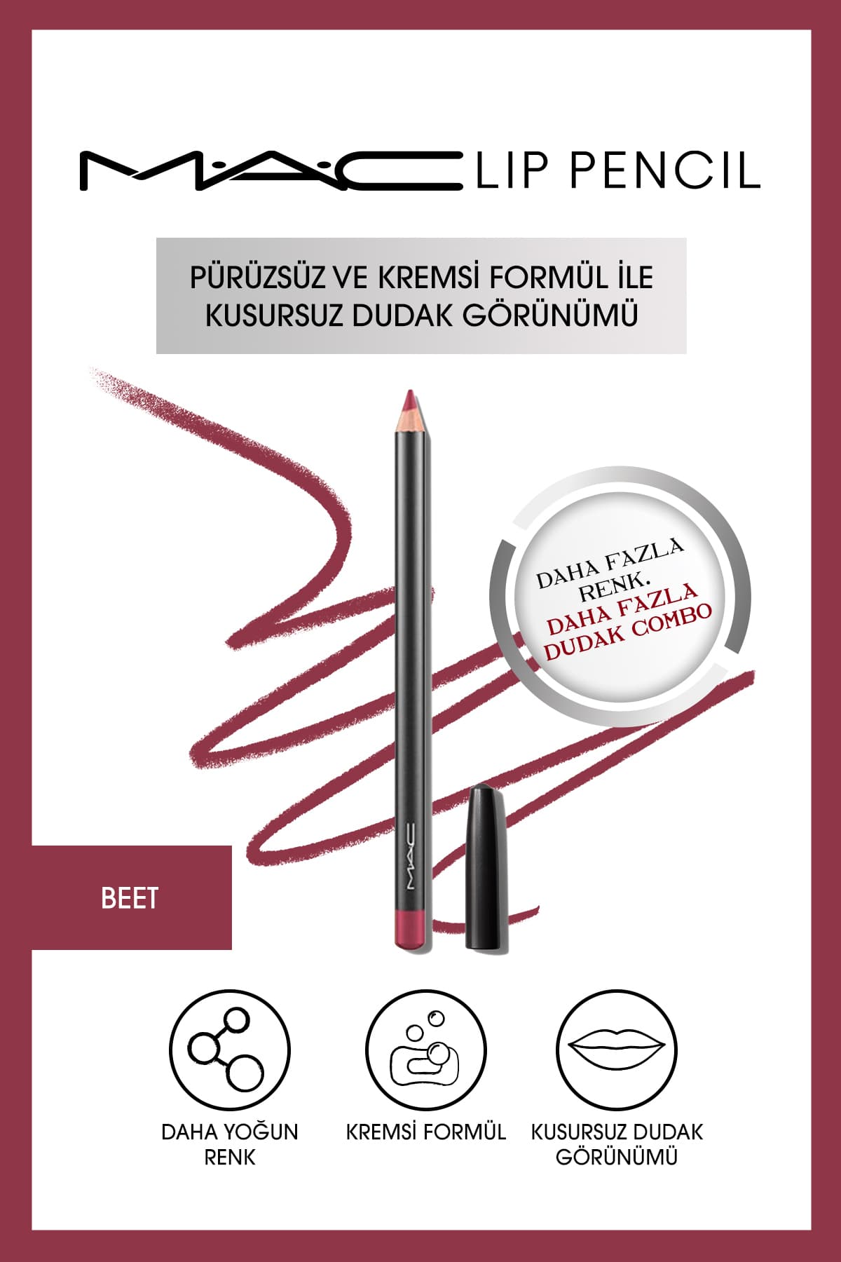 مداد لب Mac کرمی و ماندگار آلویی 1.45g مداد لب Mac کرمی و ماندگار آلویی 1.45g