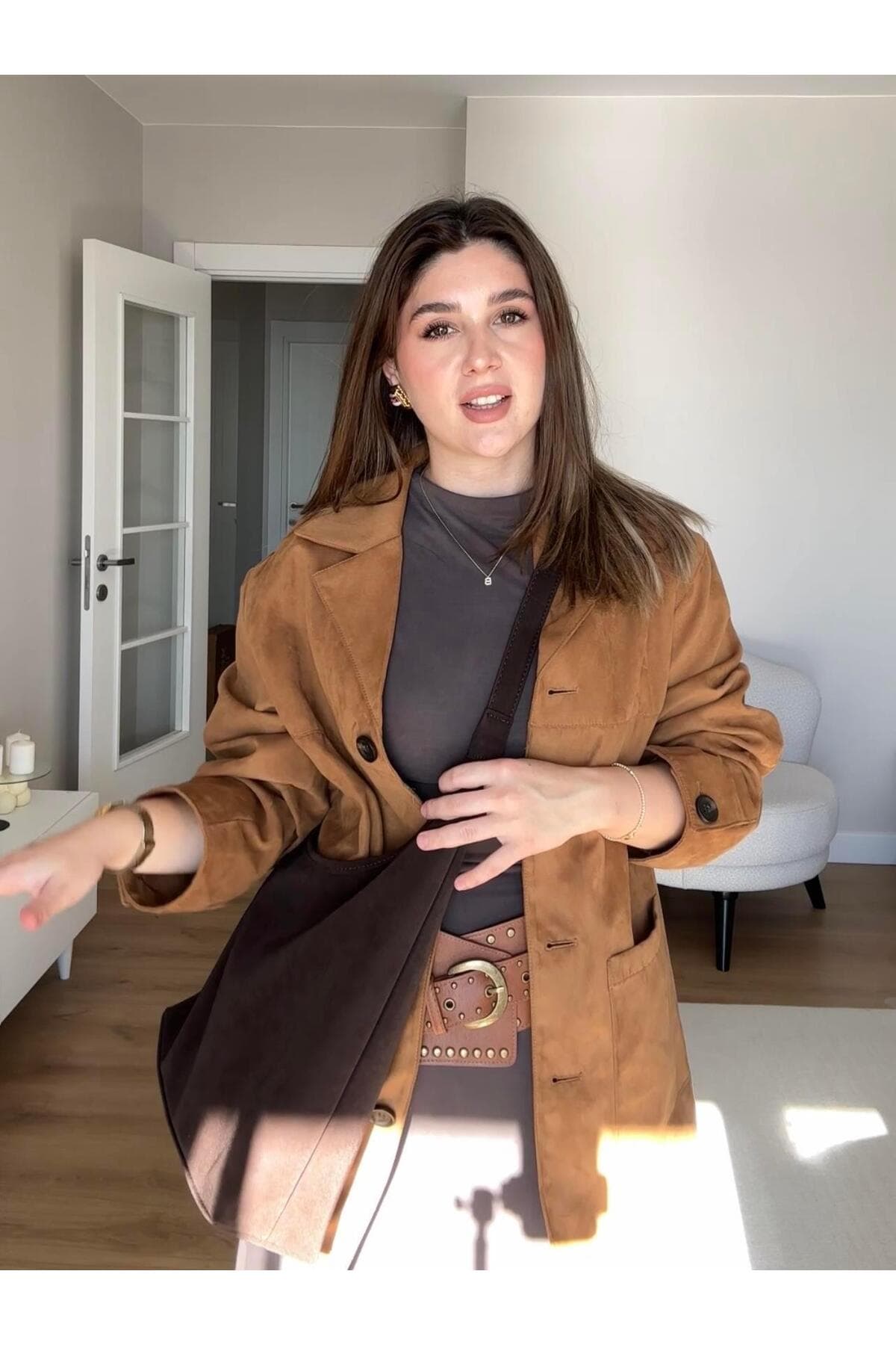 کیف دستی و دوشی زنانه Mia Collection سوئدی قهوهای تیره مدل Ema کیف دستی و دوشی زنانه Mia Collection سوئدی قهوهای تیره مدل Ema
