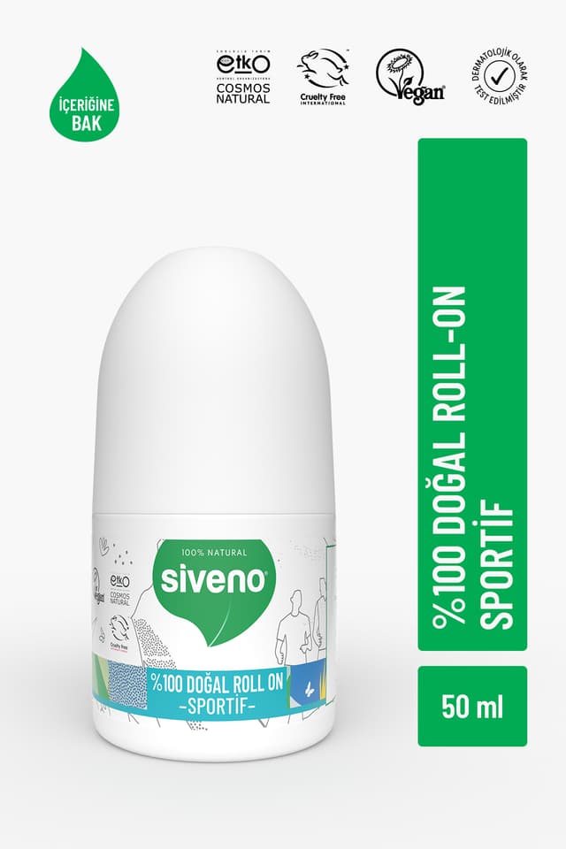 دئودورانت رولآن مخصوص ورزشکاران Siveno کاملاً طبیعی گیاهی ضد بوی عرق بدون لک وگان 50 ml دئودورانت رولآن مخصوص ورزشکاران Siveno کاملاً طبیعی گیاهی ضد بوی عرق بدون لک وگان 50 ml