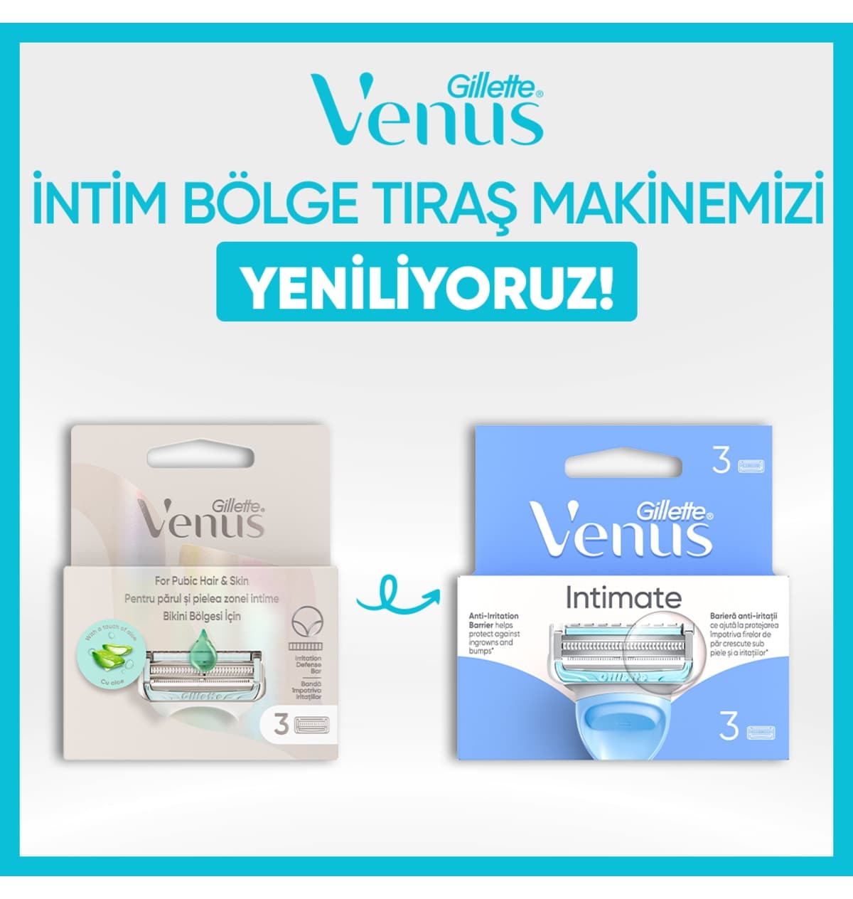 تیغ یدک اصلاح زنانه Gillette Venus مخصوص ناحیه تناسلی بسته 3 عددی تیغ یدک اصلاح زنانه Gillette Venus مخصوص ناحیه تناسلی بسته 3 عددی